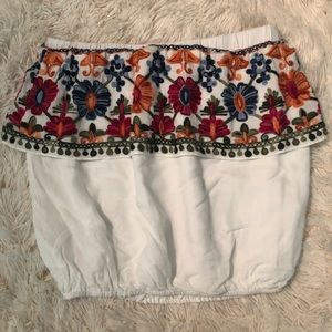 Strapless Colorful Flower Shirt